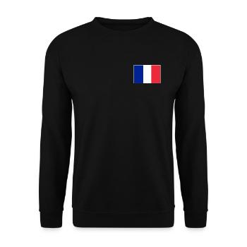 Drapeau de la France - Sweat-shirt Unisexe - noir - Devant - Alina (178cm) & Michal (187cm)