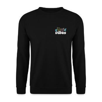 good_vibes - Sweat-shirt Unisexe - noir - Devant - Alina (178cm) & Michal (187cm)