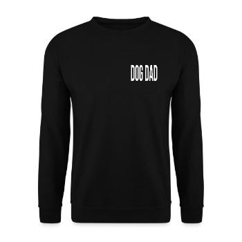 Dog DAD Minimalist–White  - Unisex Pullover - Schwarz - Vorne - Alina (178cm) & Michal (187cm)