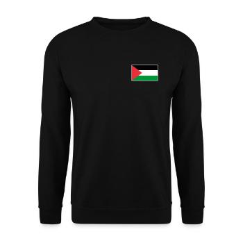 Palestine Flag - Unisex Pullover - Schwarz - Vorne - Alina (178cm) & Michal (187cm)