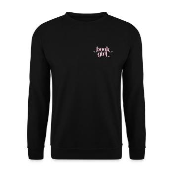 Buchgirl - Book Girl Retro - Unisex Sweatshirt - black - Front - Alina (178cm) & Michal (187cm)