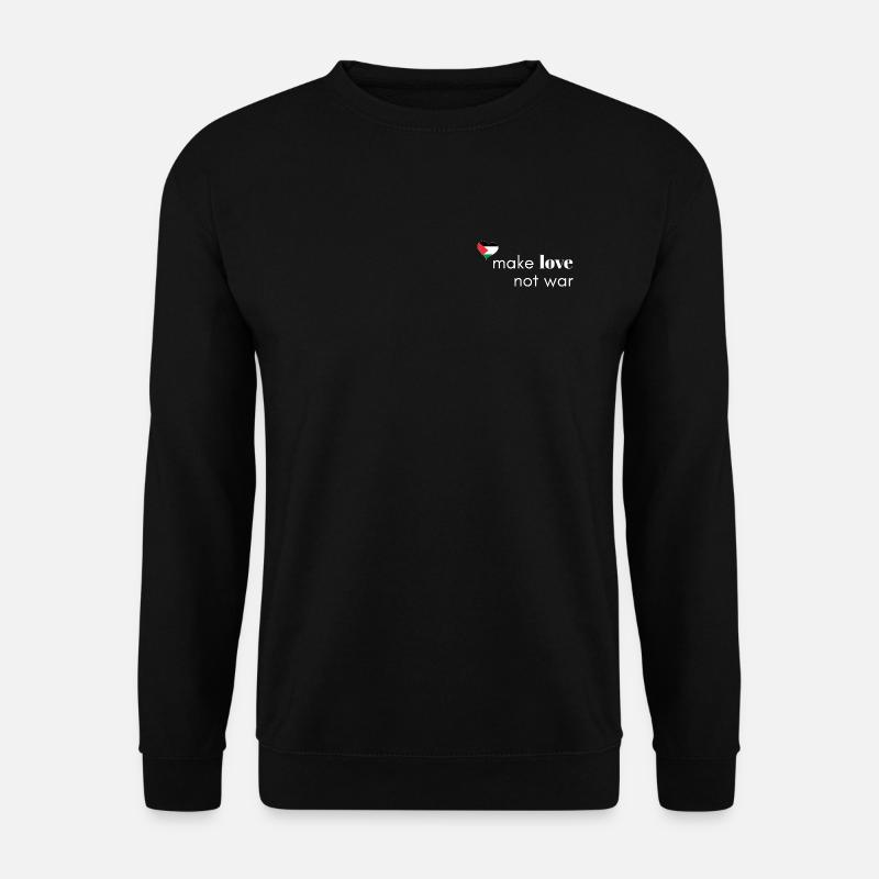 Make Love statt War - Palästina - Unisex Pullover - Schwarz