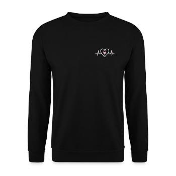 Heart + Rosé Wine – Passion Rosé - Unisex Sweatshirt - black - Front - Alina (178cm) & Michal (187cm)