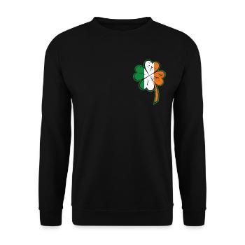 Trèfle Irlande Irlandais - Sweat-shirt Unisexe - noir - Devant - Alina (178cm) & Michal (187cm)