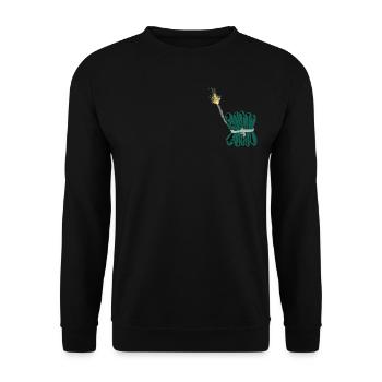Firecracker fireworks New Year's Eve - Unisex Sweatshirt - black - Front - Alina (178cm) & Michal (187cm)