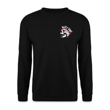 Punk Ska Outlaw St.Pauli Biker Holy Shit - Unisex Pullover - Schwarz - Vorne - Alina (178cm) & Michal (187cm)