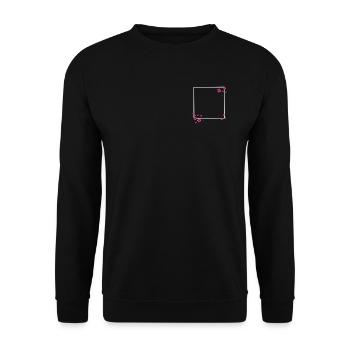 Fleurs carrées Rose - Sweat-shirt Unisexe - noir - Devant - Alina (178cm) & Michal (187cm)