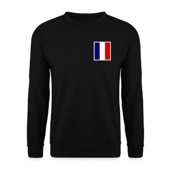 Flag France Classic - Unisex Sweatshirt - black - Front - Alina (178cm) & Michal (187cm)