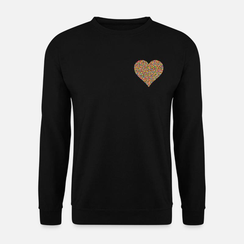 Konfetti Herz - Unisex Pullover - Schwarz