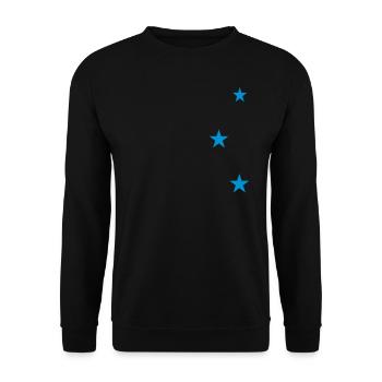 Sterne - Unisex Pullover - Schwarz - Vorne - Alina (178cm) & Michal (187cm)
