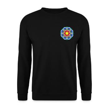 Dancheong 단청 - single (Ver.4) - Unisex Sweatshirt - black - Front - Alina (178cm) & Michal (187cm)