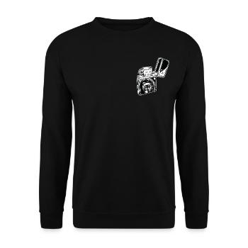 SHARP // cheval de Troie // briquet - Sweat-shirt Unisexe - noir - Devant - Alina (178cm) & Michal (187cm)