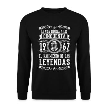 1967 - 50 años - Leyendas - 2017 - Unisex Sweatshirt - black - Front - Alina (178cm) & Michal (187cm)