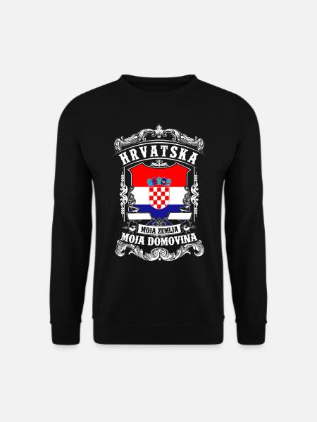 HRVATSKA - Croatia - Kroatien - Unisex Pullover - Schwarz