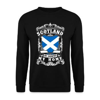 Scotland - My country - My home - Unisex Sweatshirt - black - Front - Alina (178cm) & Michal (187cm)