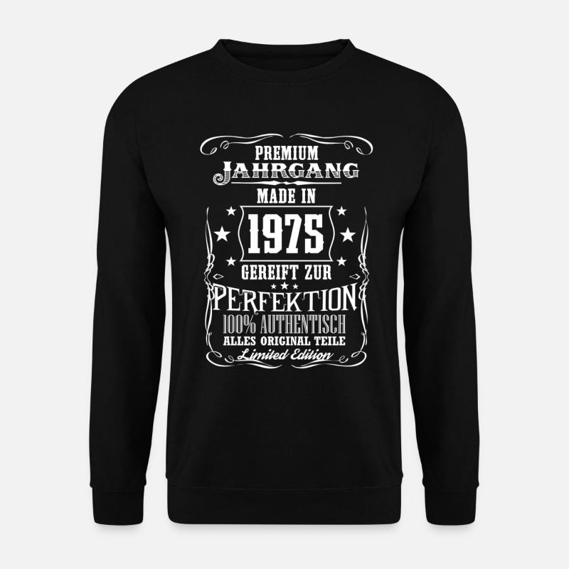 1975 - Premium Jahrgang - Limited Edition - DE - Unisex Pullover - Schwarz