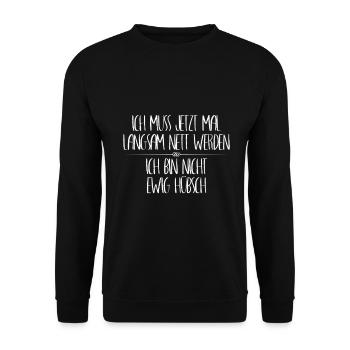 I have to become nice now - Unisex Sweatshirt - black - Front - Alina (178cm) & Michal (187cm)