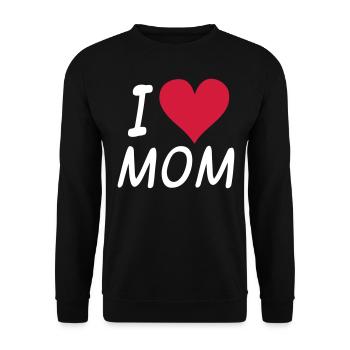 Mama Baby Geschenk zum Muttertag zur Geburt - Unisex Pullover - Schwarz - Vorne - Alina (178cm) & Michal (187cm)