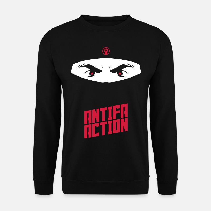 Antifa Action – Ninja - Unisex Pullover - Schwarz