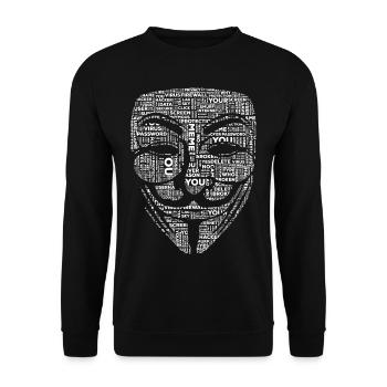 Anonymous Hacker - Unisex Sweatshirt - black - Front - Alina (178cm) & Michal (187cm)