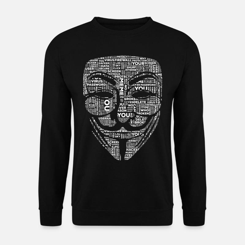 Anonymous Hacker - Unisex Sweatshirt - black