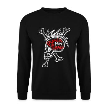 Punk ist nicht tot - Unisex Pullover - Schwarz - Vorne - Alina (178cm) & Michal (187cm)