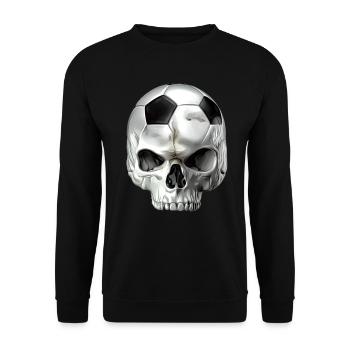 Crâne de football - Sweat-shirt Unisexe - noir - Devant - Alina (178cm) & Michal (187cm)