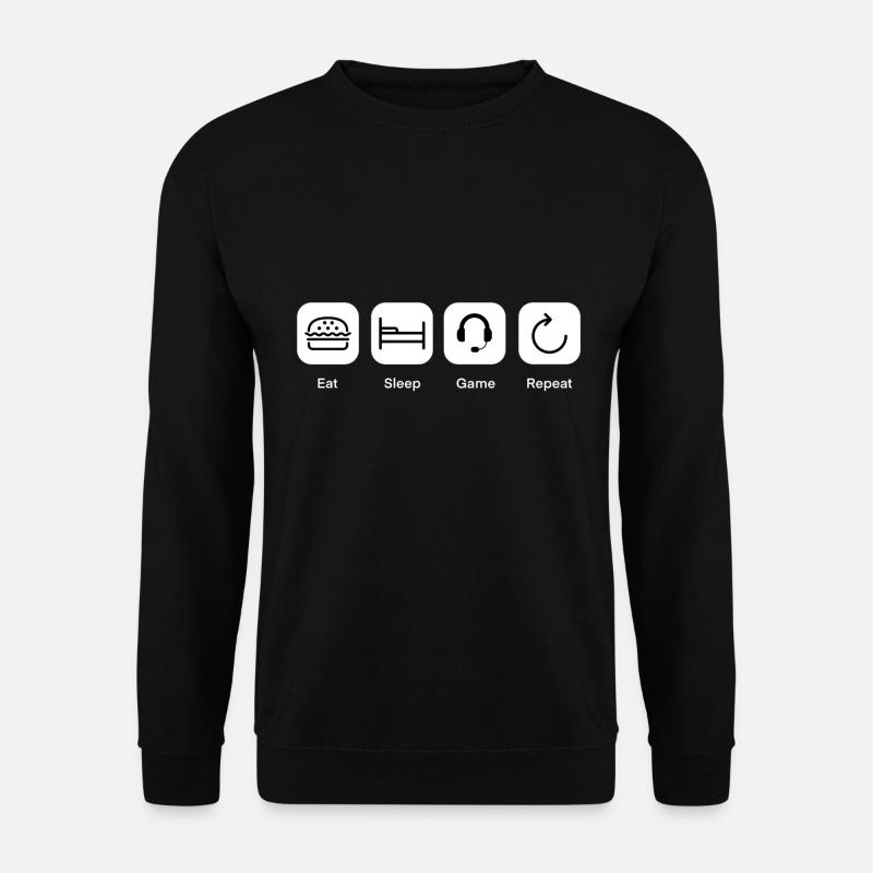 Eat Sleep Game Repeat - Unisex Sweatshirt - black