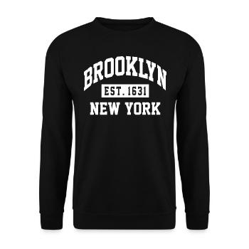 brooklyn Citation Graphique - Sweat-shirt Unisexe - noir - Devant - Alina (178cm) & Michal (187cm)