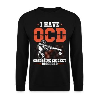 Cricket Sprüche | Cricket Spieler Team Geschenke - Unisex Pullover - Schwarz - Vorne - Alina (178cm) & Michal (187cm)