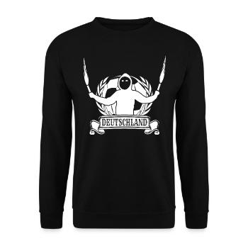 Football Flag Flag Germany Ultras - Unisex Sweatshirt - black - Front - Alina (178cm) & Michal (187cm)