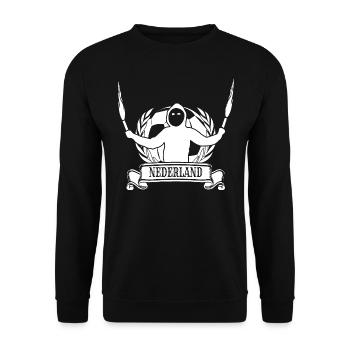 Football Nederland Netherlands Holland Ultras - Unisex Sweatshirt - black - Front - Alina (178cm) & Michal (187cm)