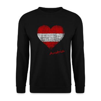 Österreich Austria österreich austria - Unisex Pullover - Schwarz - Vorne - Alina (178cm) & Michal (187cm)