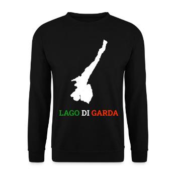 Lake Garda Lago Di Garda Holiday Gift - Unisex Sweatshirt - black - Front - Alina (178cm) & Michal (187cm)