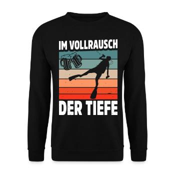 Tauchen Schorcheln Taucher Apnoe Scuba Tauchen - Unisex Pullover - Schwarz - Vorne - Alina (178cm) & Michal (187cm)