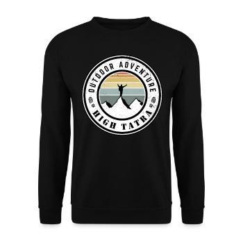 Outdoor Adventure High - Unisex Pullover - Schwarz - Vorne - Alina (178cm) & Michal (187cm)