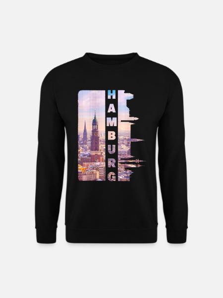 Hamburg Deutschland Stadt Skyline Heimat Liebe - Unisex Pullover - Schwarz