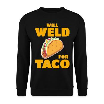 Welding Welder Metal Construction Ironworker Taco - Unisex Sweatshirt - black - Front - Alina (178cm) & Michal (187cm)