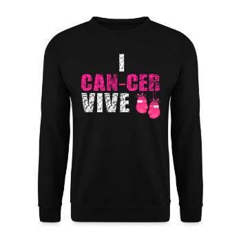 Breast Cancer Breast Cancer Loop - Unisex Sweatshirt - black - Front - Alina (178cm) & Michal (187cm)