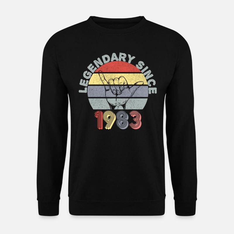 1983| Vintage Legendär seit 1983 Jubiläum - Unisex Pullover - Schwarz