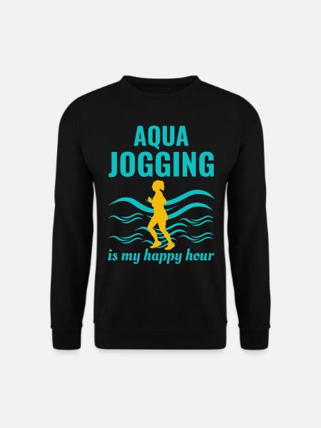 Deep Water Aqua jogging Pool Running Fitness - Unisex Pullover - Schwarz
