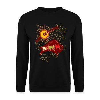 just chilling in Spain - Unisex Pullover - Schwarz - Vorne - Alina (178cm) & Michal (187cm)