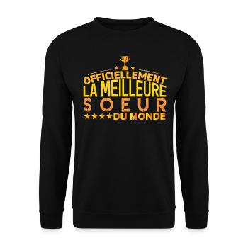 Soeur la meilleure soeur cadeau pour soeur ! - Sweat-shirt Unisexe - noir - Devant - Alina (178cm) & Michal (187cm)