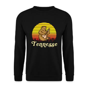 Banjo Shirts For Men Bluegrass Appalachia Folk - Unisex Sweatshirt - black - Front - Alina (178cm) & Michal (187cm)