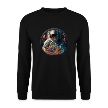 Galaxy Pasta - Unisex Pullover - Schwarz - Vorne - Alina (178cm) & Michal (187cm)