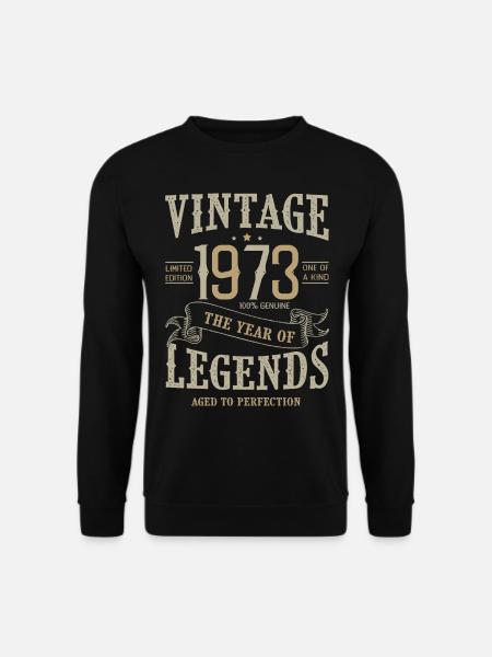 1973 vintage anniversaire born legend 1973 - Sweat-shirt Unisexe - noir