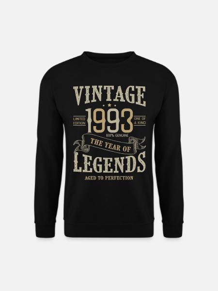 1993 vintage anniversaire born legend 1993 - Sweat-shirt Unisexe - noir