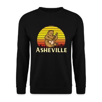 Banjo Shirts For Men Bluegrass Appalachia Folk - Unisex Sweatshirt - black - Front - Alina (178cm) & Michal (187cm)