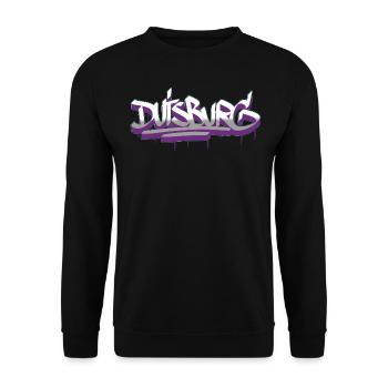 Duisburg Graffiti Shirt Style streetart urban cult - Unisex Pullover - Schwarz - Vorne - Alina (178cm) & Michal (187cm)