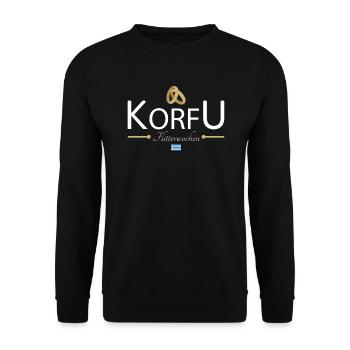 Flitterwochen Korfu - Unisex Pullover - Schwarz - Vorne - Alina (178cm) & Michal (187cm)